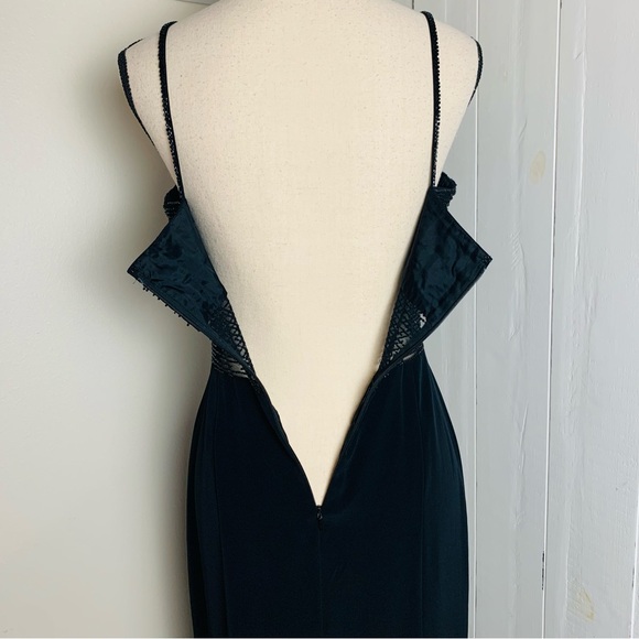 JOVANI Beautiful Black Spaghetti Strap Formal Size 2 - Picture 6 of 9